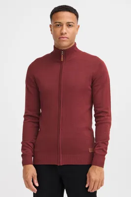 Produktbild von Blend BHNorman Herren Strickjacke Cardigan Feinstrick Pullover mit Stehkragen Reißverschluss Rippbündchen Baumwollmischung Regular fit