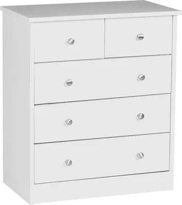 Produktbild von Hrudník biela 60 x 70 x 35 cm príborník príborník s 5 zásuvkami | Wohnling