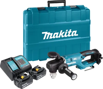 Produktbild von Makita DDA 450 SGK Akku Winkelbohrmaschine 18 V 70 Nm Brushless + 2x Akku 6,0 Ah + Ladegerät + Koffer
