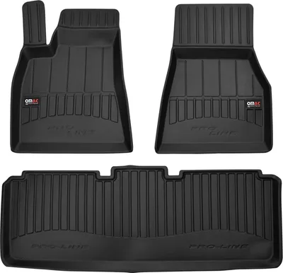 Obrázok produktu pre 2014-2020 Tesla Model S Podlahové rohože TPE Black 3 ks