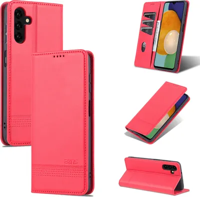 Produktbild von Galaxy A14 5G Leder Hülle, Klapphüllen Brieftasche Magnetverschluss Ständer Schutzhülle für Samsung Galaxy A14 5G Rosa