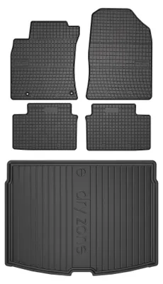 Produktbild von Gummimatten + Kofferraumwanne für Kia Ceed III 2018-2025 (Schrägheck, oberer Ladeboden) – Schwarz, passgenau – Wielganizator SolidPRO
