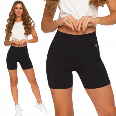 Produktbild von MORAJ S BLACK Damen-Sport-Radlerhose mit hohem Bund und Taschen