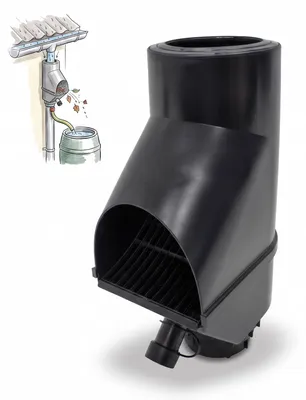 Produktbild von Jardinion Regenwasserfilter, Fallrohr Laubabscheider Schwarz 30,5 x 12 x 17,5cm Regenwassersammler für Fallrohr DN75, DN85, DN100