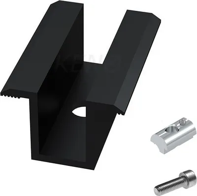 Produktbild von 10st Mittelklemme 30/35/40 mit Schraubenset Schwarz Photovoltaik Solar PV