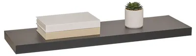 Immagine prodotto di Mensola sospesa a parete Bassline - nera - 80 cm - in legno - libreria a parete