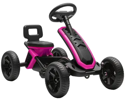 Image de Kart, roues antidérapantes, cadre métallique, rose
