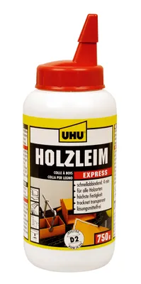 Produktbild von UHU Holzleim Express D2, l”semittelfrei, 750 g Flasche