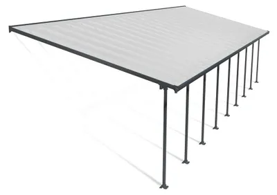 Produktbild von Palram - Canopia Aluminium Terrassenüberdachung Feria Anthrazit 385x1275x305 cm