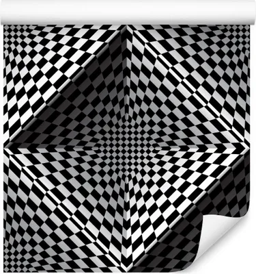 Zdjęcie produktu dla Tapeta Nowoczesna Dekoracja z modnym efektem trójwymiarowym geometryczna 3D głębia