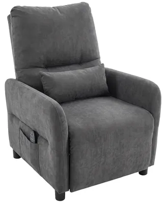 Imagen del producto de Sillón de masaje y calor HOMCOM, color gris oscuro, con vibración en 8 puntos