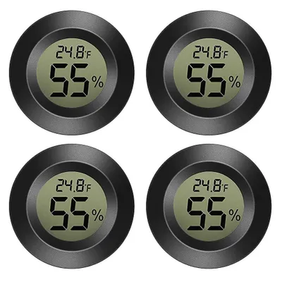 Produktbild von Pack Mini Digital Thermometer Temperatur Luftfeuchtigkeit Thermometer Digital Hygrometer Innentemperatur Luftfeuchtigkeit Schwarz