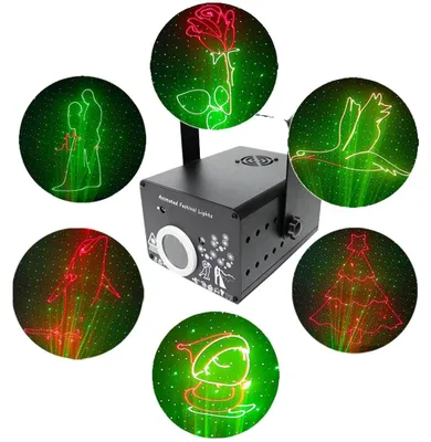 Obrázek produktu pro Laserový projektor, ovládání DMX, 9 režimů, černá barva