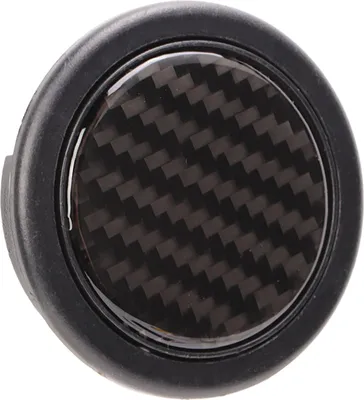 Produktbild von Lenkrad-Hupenknopf, 50 mm Durchmesser, Karbonfaser, universell für 6 Schrauben