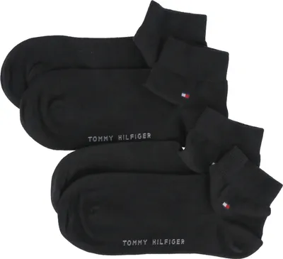 Productafbeelding van Tommy Hilfiger, Kwartenkousen, Zwart, Volwassen, Heren, 43/46, Katoen, Elastaan, Polyamide