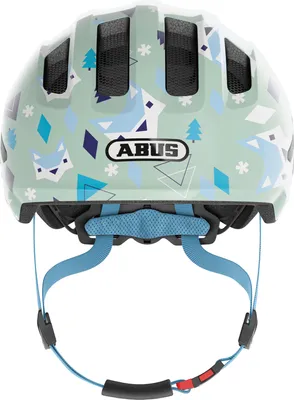 Produktbild von ABUS Kinderhelm Smiley 3.0 - Fahrradhelm mit tiefer Passform, kindergerechten Designs & Platz für einen Zopf - für Mädchen und Jungs - Hellgrün mit Muster, Größe M (50-55 cm)
