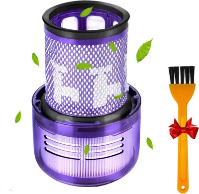 Produktbild von Hepa-Ersatzfilter 971517-01 für Dyson V12 Detect Slim, für Dyson Detect Absolute Extra/Total Clean/Fluffy Staubsauger, Hinterfilter, Ersatzaufsatz mit 1 Bürste