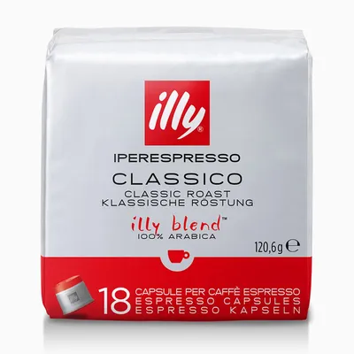 A product shot of Illy Espresso Classico Iperespresso capsules.