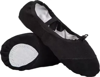 Produktbild von INF Schwarze faltbare Ballettschuhe aus Polyurethanund Canvas, leicht, weich 38