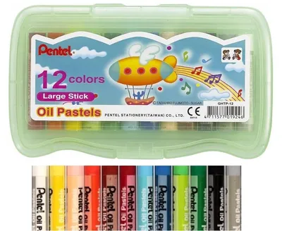 Image de Stylos à l'huile Pentel, 12 couleurs, pour la création artistique