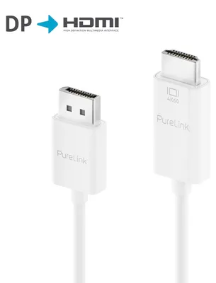 Produktbild von Purelink IS2000-015 DisplayPort auf HDMI Kabel 4k 1,5m weiß