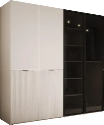 Produktbild von Kleiderschrank, Sandbeige, 2 x 100 x 200 x 51 cm