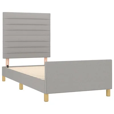 Produktbild von vidaXL Bettgestell ohne Matratze Hellgrau 80x200 cm Stoff