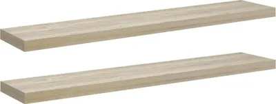Immagine prodotto di vidaXL Mensole galleggianti a parete 2 pz. Rovere 120x23,5x3,8 cm MDF