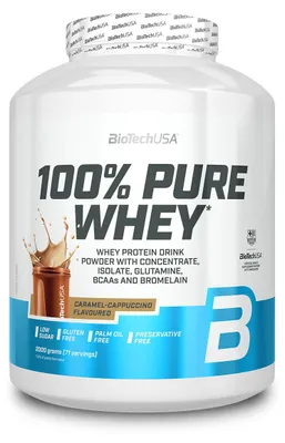 Produktbild von BioTech USA 100% Pure Whey 2000g Dose Karamell-Cappuccino