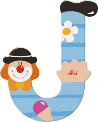 Immagine prodotto di Trudi lettere di legno clown : Lettera J Ordinamento delle lettere: Lettera J