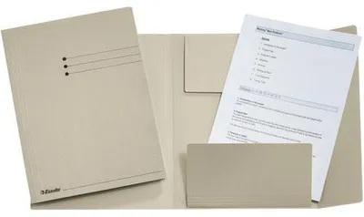 Immagine prodotto di Cartella Leitz Esselte con 3 lembi A4, grigio