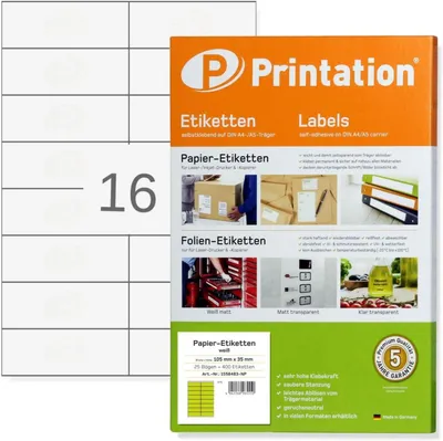 Imagen del producto de Etiquetas adhesivas blancas, de 105 x 35 mm, 400 unidades, para la cocina