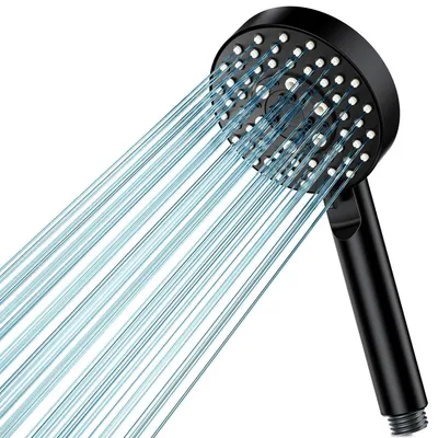 Produktbild von Duschkopf Handbrause 5 Sprühmodi Hochdruck Schwarz