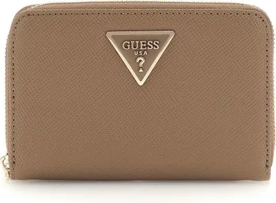 Zdjęcie produktu dla GUESS Laurel SLG Medium Zip Arround - Dark Taupe - średni portfel