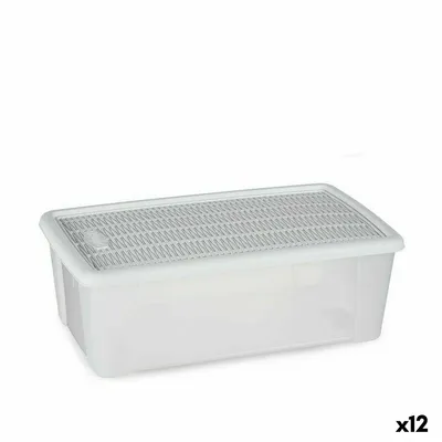 Obrázek produktu pro Úložný box s víkem Stefanplast Elegance Bílý plast 5 L 19,5 x 11,5 x 33 cm (12 kusů)