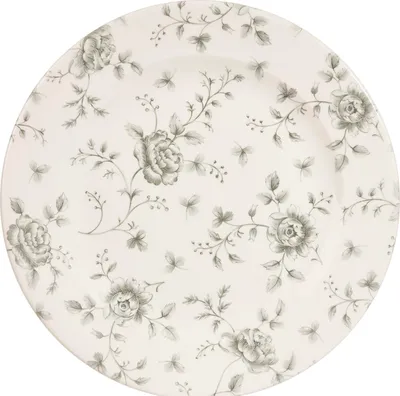 Produktbild von Churchill Vintage Prints Rose Chintz Profilplatten, Grau, 305 mm (6 Stück)