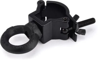 Produktbild von Riggatec Halbschelle - Halfcoupler klein schwarz m. Öse bis 75kg(32-35mm)