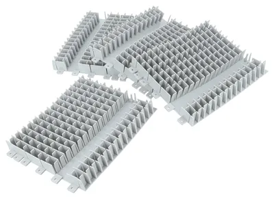 Produktbild von vhbw 4x Bürste kompatibel mit Dolphin Cosmos 30 Poolroboter, Poolsauger - Aus PVC, 17,5 x 13 x 2 cm