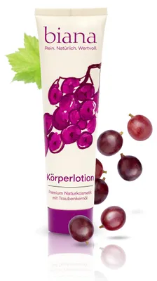 Produktbild von biana Körperlotion – Premium Naturkosmetik mit Traubenkernöl 100 ml