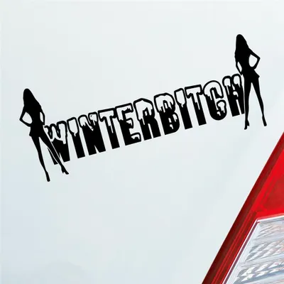 Produktbild von Auto Aufkleber Winterbitch Winter Bitch Schnee Tuning 15x6 cm Schwarz Matt Sticker Heckscheibenaufkleber