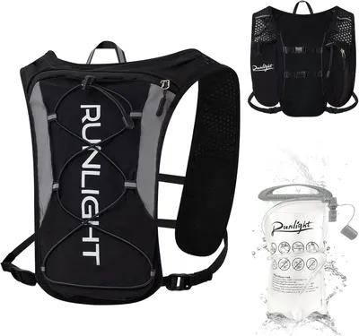 Productafbeelding van Hardlooprugzak - Hardloopvest met drinkfles 1500 ml - Verstelbaar - Reflecterend - Dames en heren