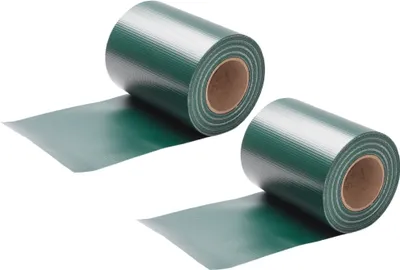 Produktbild von Jayseuw Sichtschutzstreifen PVC Sichtschutzstreifen Windschutzstreifen Doppelstabmatten 35mx2 Grün