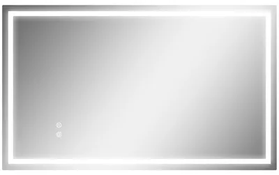 Immagine prodotto di Specchio da bagno a LED con funzione antiappannamento | Colore: Argento | Dimensioni: 60x100x3 cm
