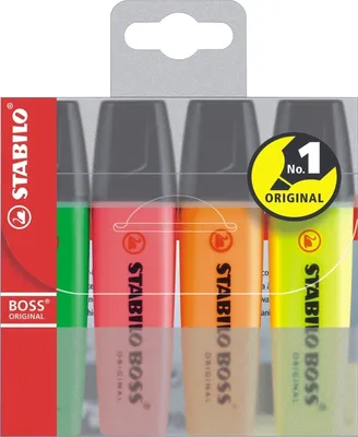 Produktbild von Fluoreszenzmarker-Set Stabilo Boss Bunt (5 Stück)