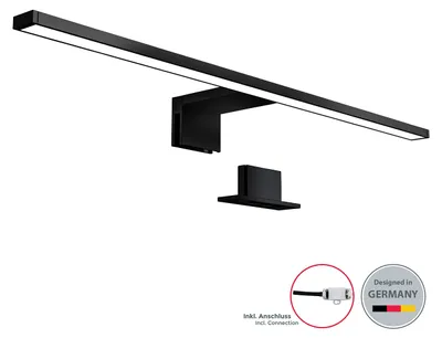 Produktbild von B.K.Licht - Spiegelleuchte Bad mit 2 in 1 Montage, neutralweiße Lichtfarbe, klemmbar, 600mm, Badezimmerlampe, Schrankbeleuchtung, Spiegellampe