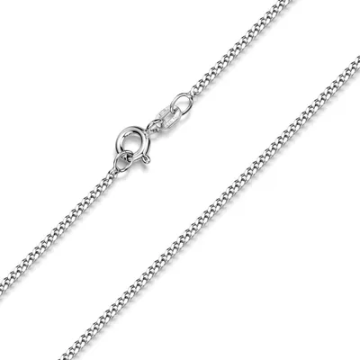 Produktbild von MATERIA by Matthias Wagner Panzerkette Damen Silber 925 flach 1,7mm breit rhodiniert in 40-70cm K78