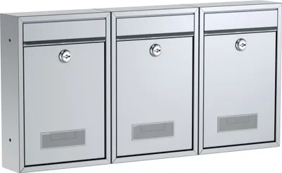 Produktbild von BASI - Briefkasten - SET - 3x BK 100M - matt Silber - 3x2170-1308