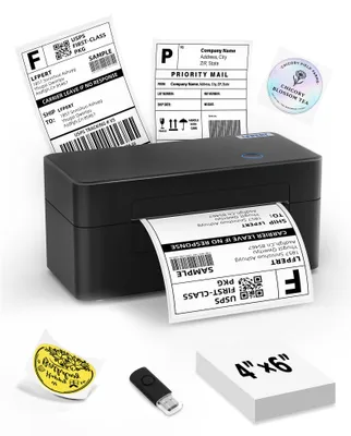 Productafbeelding van LFPERT DB402 etikettendrukker DHL - Thermische printer met USB-aansluiting, geschikt voor 20 etiketten – zwart