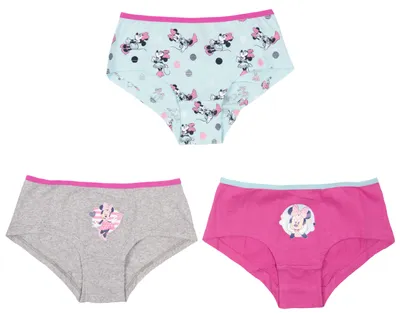 Produktbild von Disney Minnie Mouse Panty für Mädchen Kinder Slip Unterhose Unterwäsche Mehrfarbig Bunt (3er Pack) 110-116