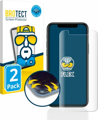 Produktbild von 2x BROTECT Fullscreen Schutzfolie für Apple iPhone 11 Pro Displayschutz Folie Fullcover Klar Transparent
